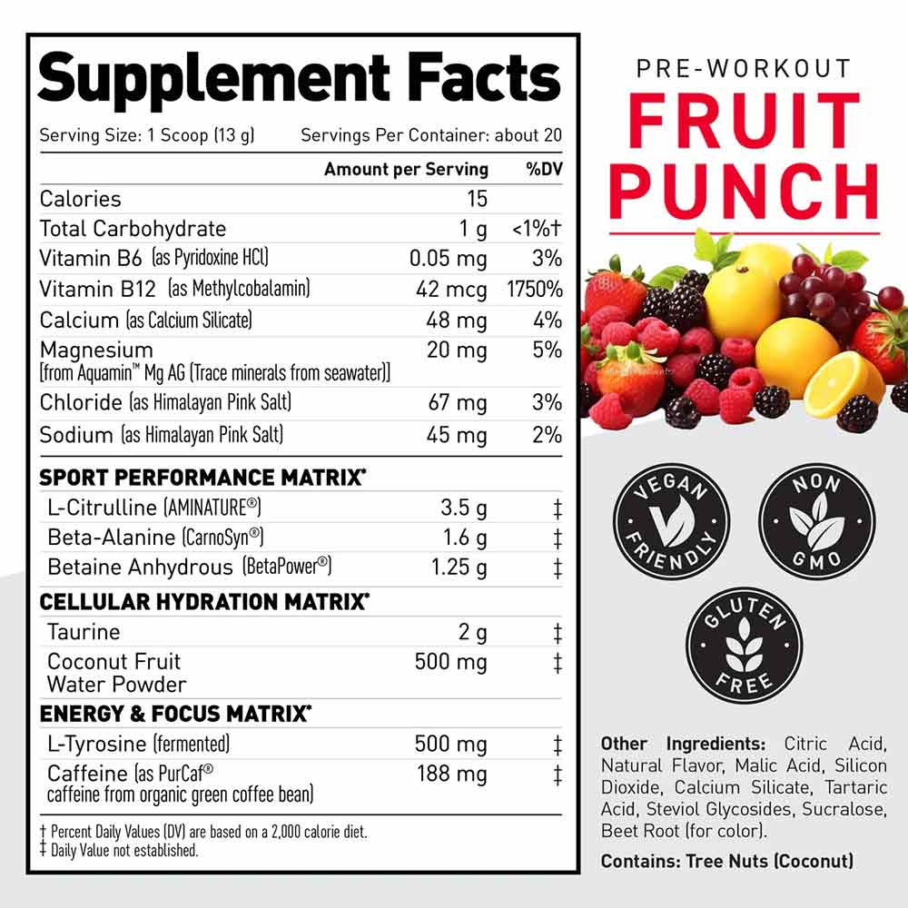 3 - Kaged Muscle Pre-Workout Sport,  0.59 lb  Fruit Punch 