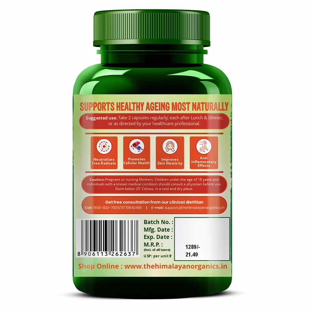 4 - Himalayan Organics Naturally Sourced Astaxanthin 4mg,  60 veggie capsule(s) 