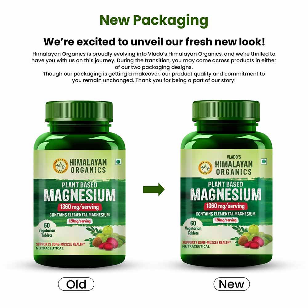 2 - Himalayan Organics Plant Based Magnesium,  Natural  120 capsules 