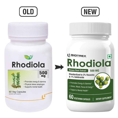 9 - Biotrex Rhodiola 500mg,  60 veggie capsule(s) 