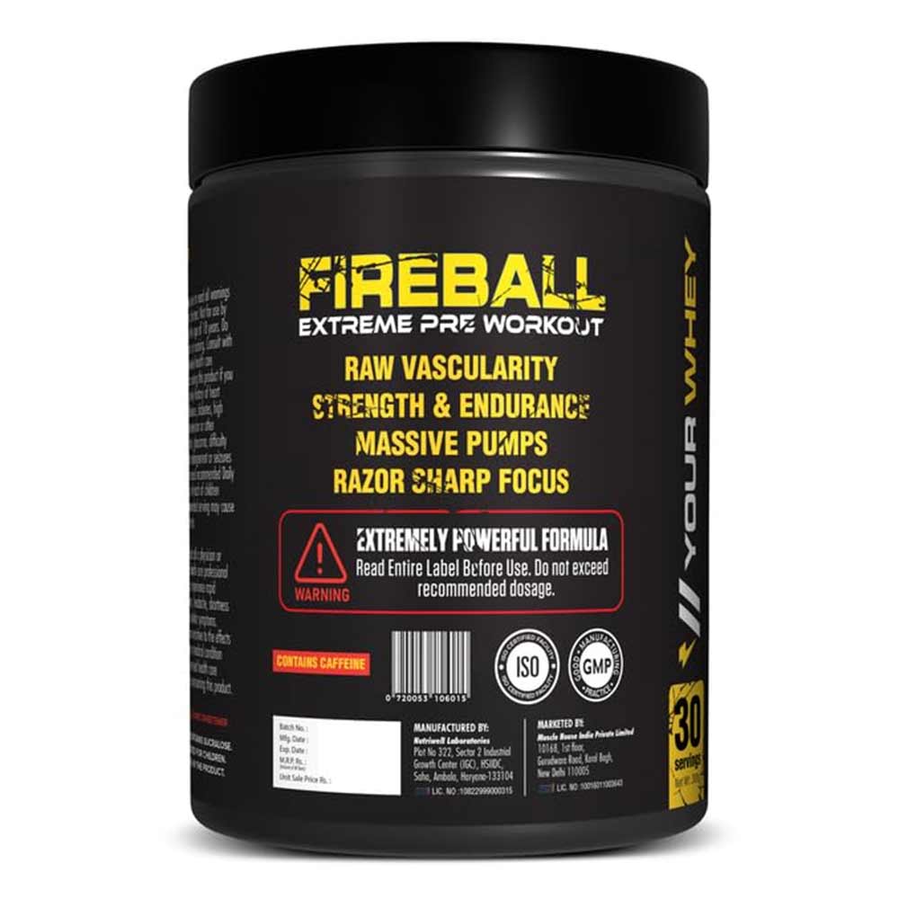 3 - YourWhey Fireball Extreme Pre Workout,  0.66 lb  Orange 