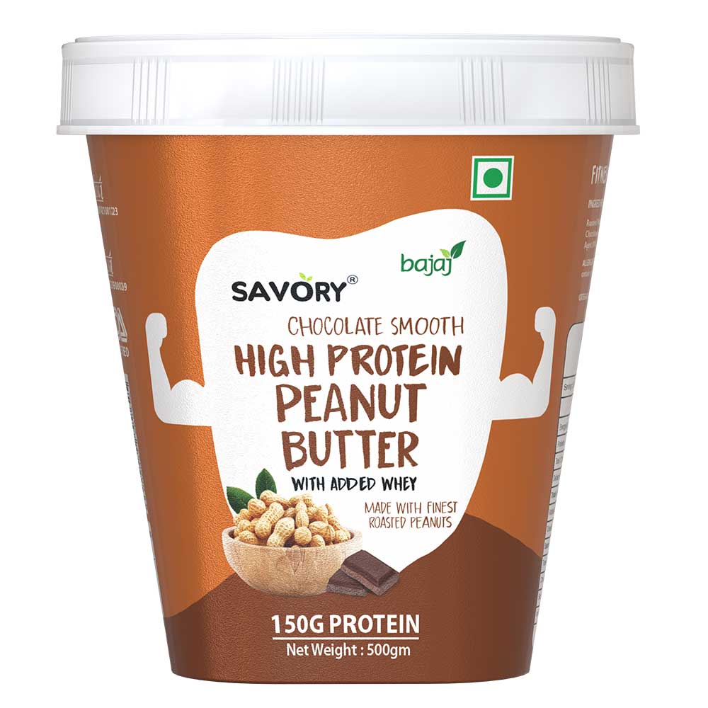 1 - Savory Chocolate High Protein Peanut Butter,  500 g  Smooth 