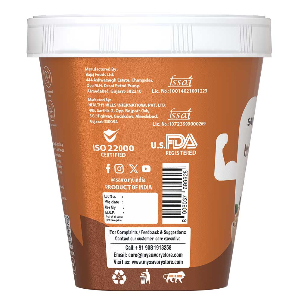 2 - Savory Chocolate High Protein Peanut Butter,  500 g  Smooth 