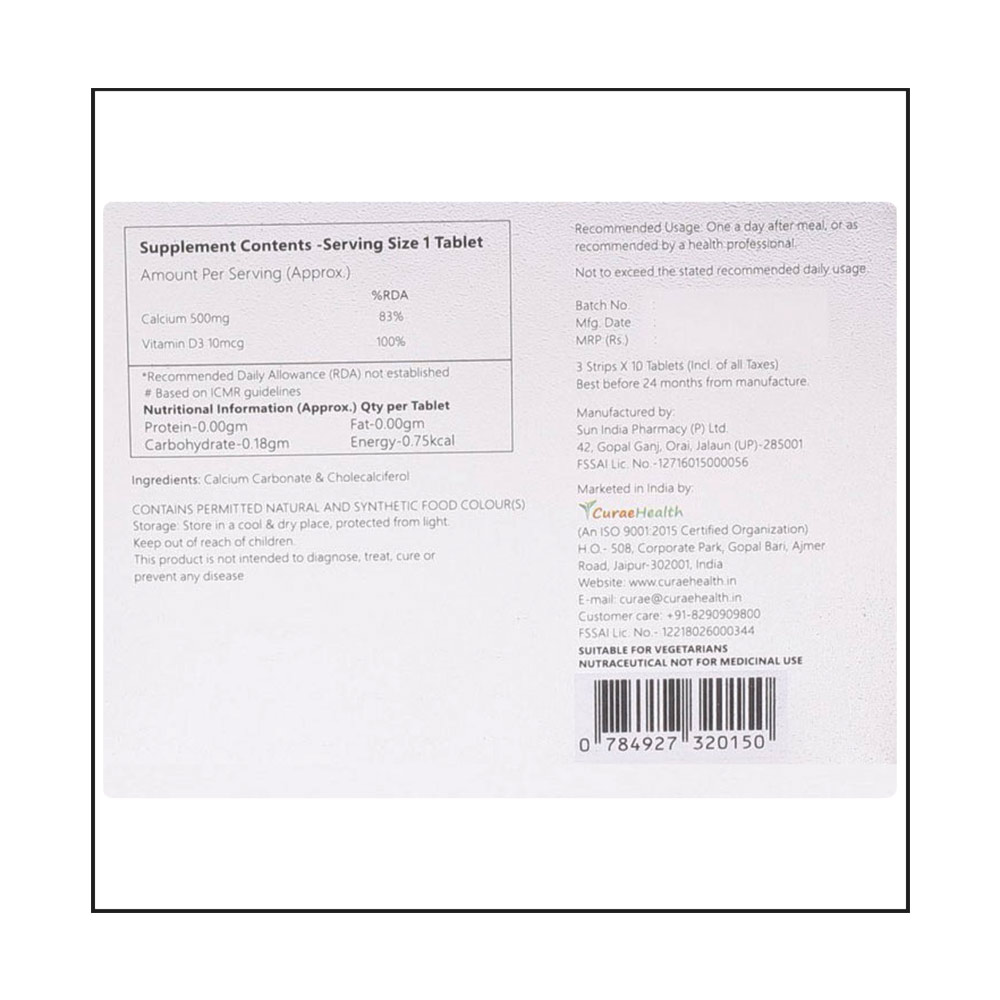 supplementinfo - Curae Health Caldoc,  30 tablet(s)  Unflavoured 