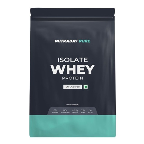 1 - Nutrabay Pure Isolate Whey Protein, 2.2 lb Unflavored