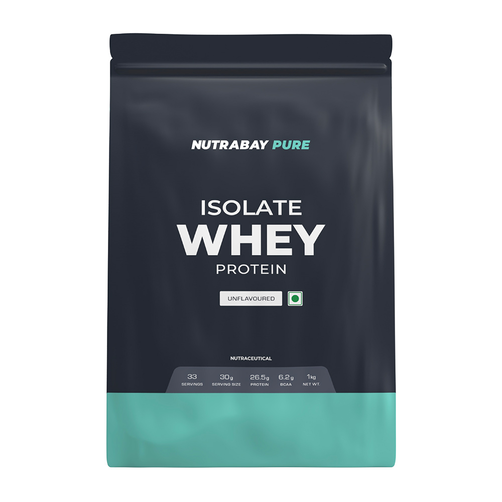 1 - Nutrabay Pure Isolate Whey Protein,  2.2 lb  Unflavored 
