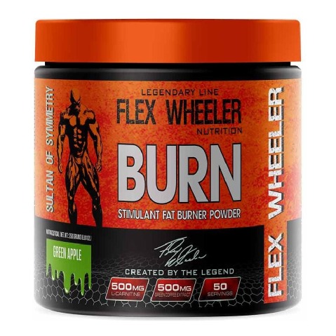 1 - Flex Wheeler Nutrition Burn Stimulant Fat Burner Powder,  0.55 lb  Green Apple 