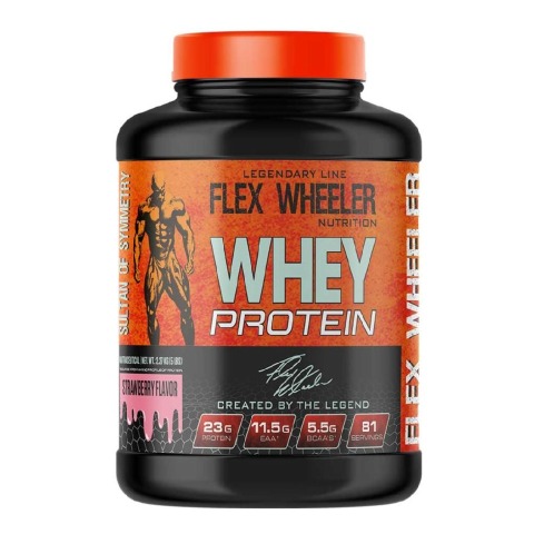 1 - Flex Wheeler Nutrition Whey Protein,  5 lb  Strawberry 