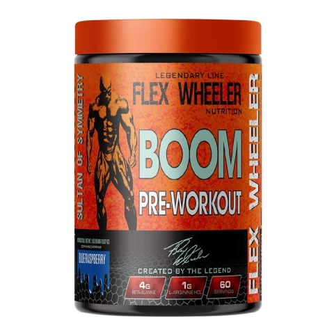 1 - Flex Wheeler Nutrition Boom Pre Workout,  0.99 lb  Blue Raspberry 