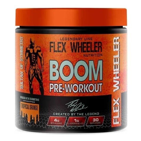 1 - Flex Wheeler Nutrition Boom Pre Workout, 0.50 lb Tropical Orange