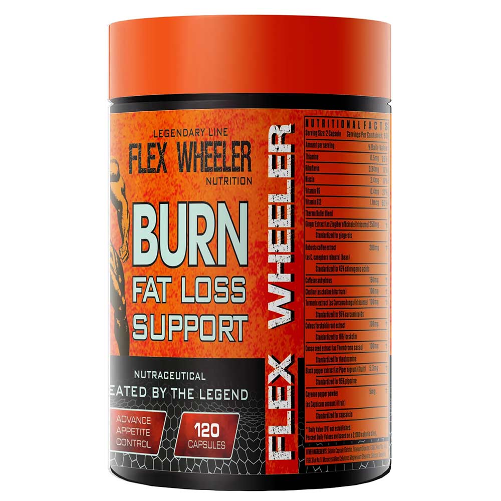 3 - Flex Wheeler Nutrition Burn Fat Loss Support,  120 capsules  Unflavoured 