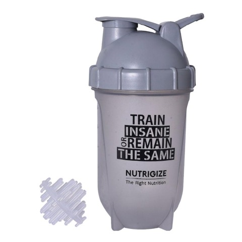 1 - GHC Nutrigize Smart Classic Leakproof Protein Shaker Bottle,  Grey  500 ml 