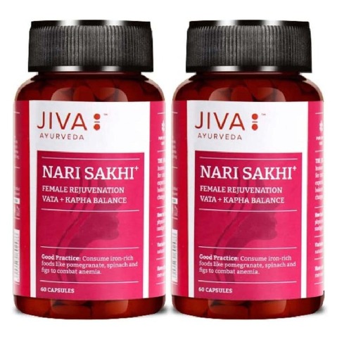 1 - Jiva Ayurveda Nari Sakhi,  60 capsules  Unflavoured (Pack of 2) 