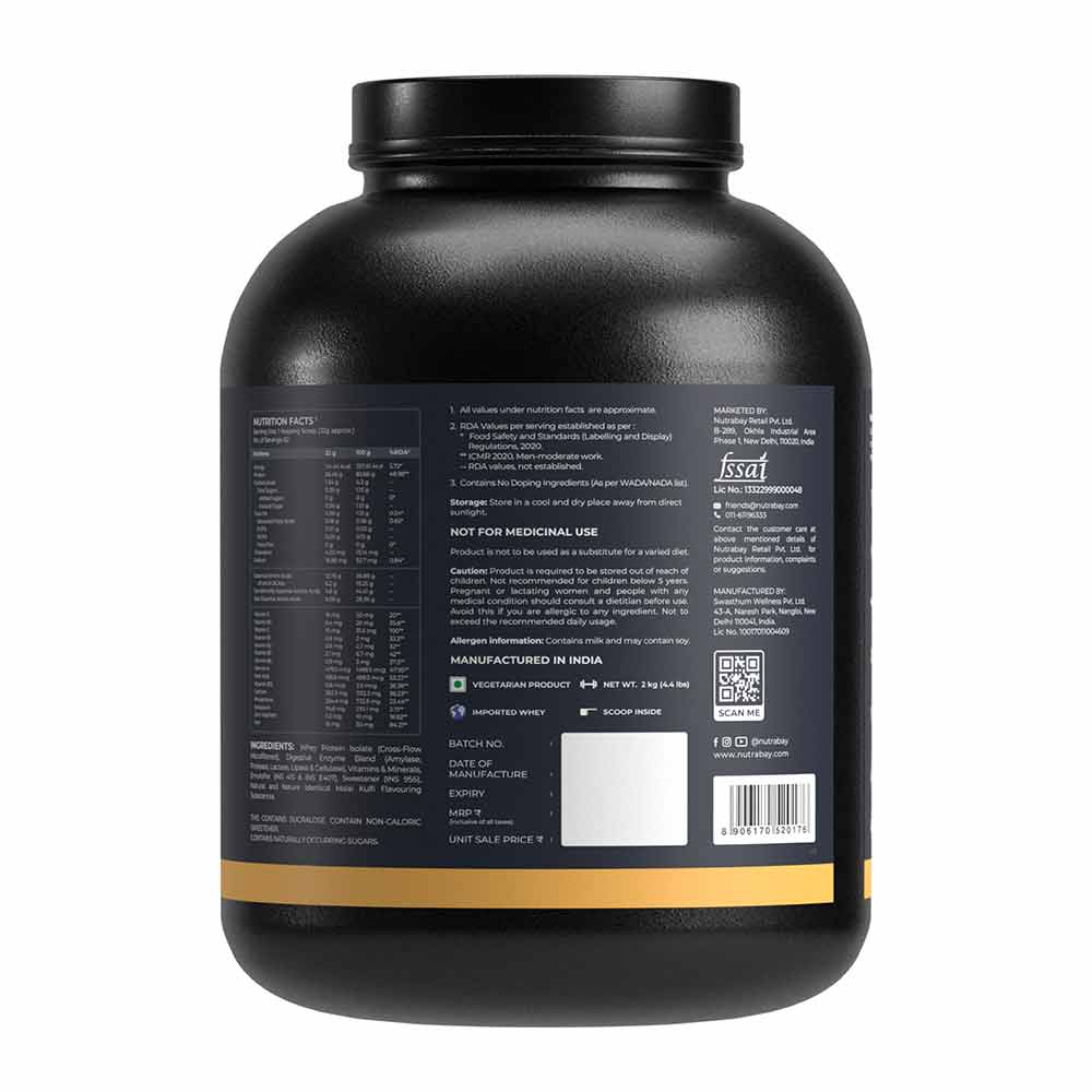 3 - Nutrabay Gold Isolate Whey Protein,  4.4 lb  Malai Kulfi 