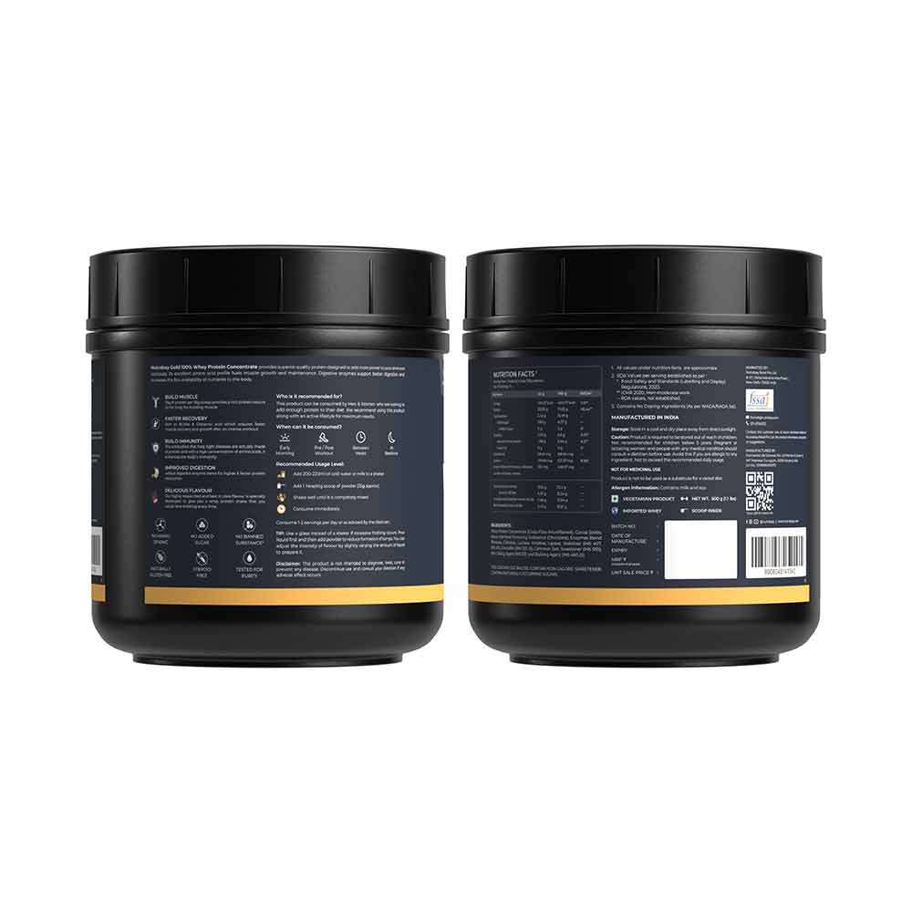 6 - Nutrabay Gold Concentrate Whey Protein,  1.1 lb  Rich Chocolate Creme 