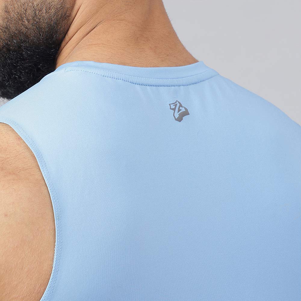 8 - MuscleBlaze Air Tech Compression MuscleTank,  Dusk Blue  Small