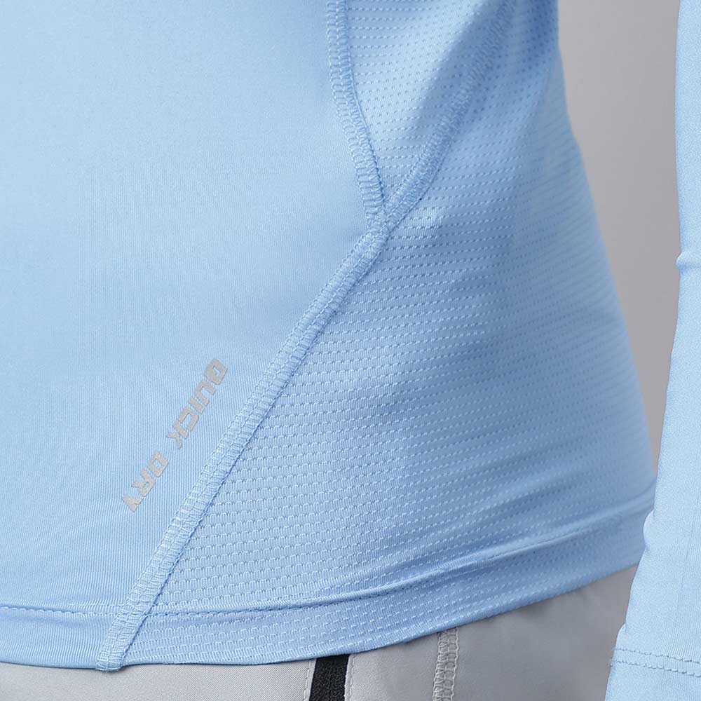 9 - MuscleBlaze Air Tech Compression MuscleTee Full Sleeve,  Dusk Blue  Large