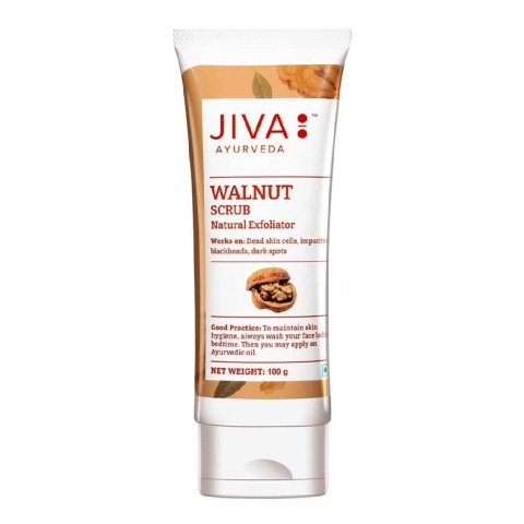 1 - Jiva Ayurveda Walnut Scrub,  100 g  Natural Exfoliator 