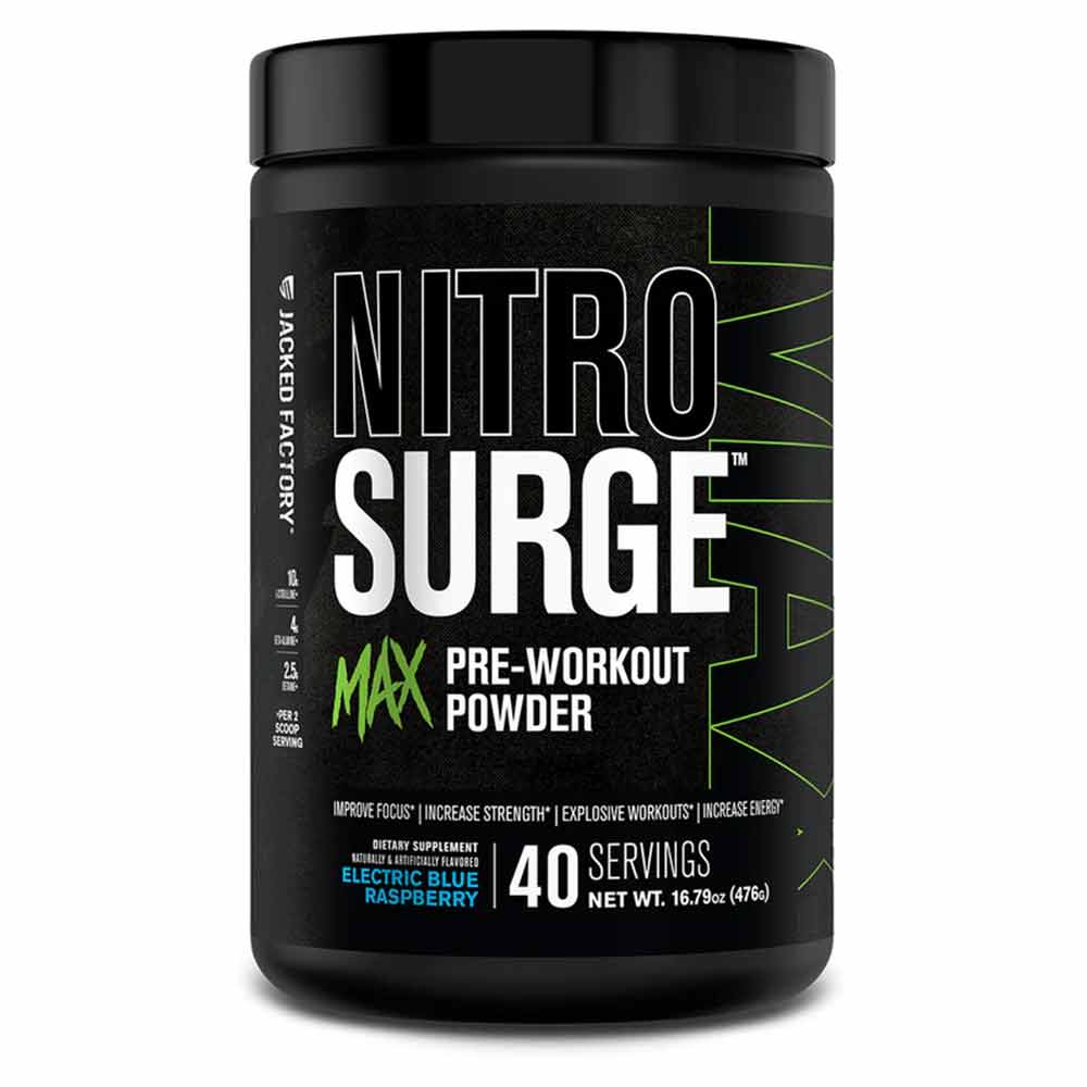 1 - Jacked Factory Nitrosurge Max Pre-Workout,  1.05 lb  Electric Blue Raspberry 