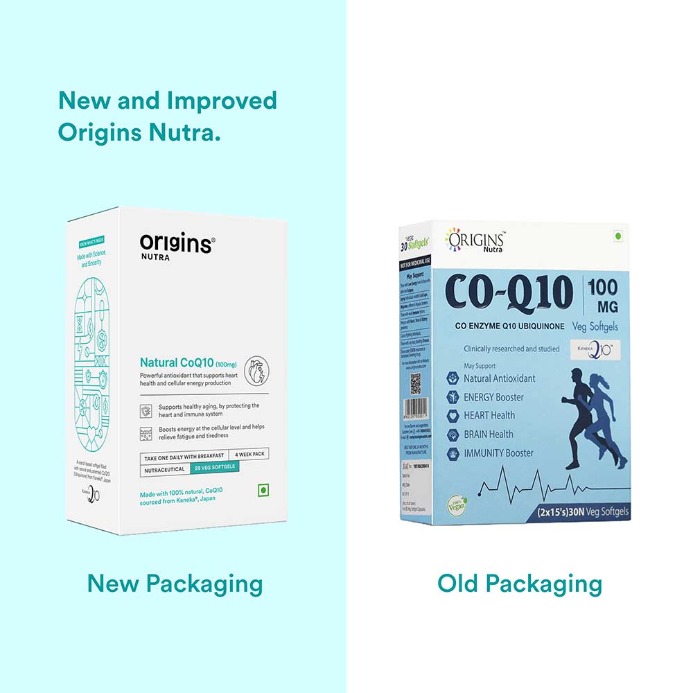 8 - Origins Nutra CO-Q10 100mg,  28 softgels 