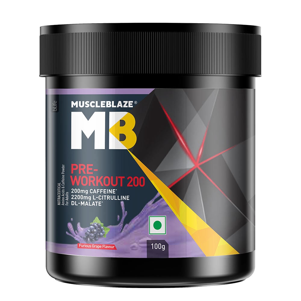 1 - MuscleBlaze PRE Workout 200,  0.22 lb  Furious Grape 