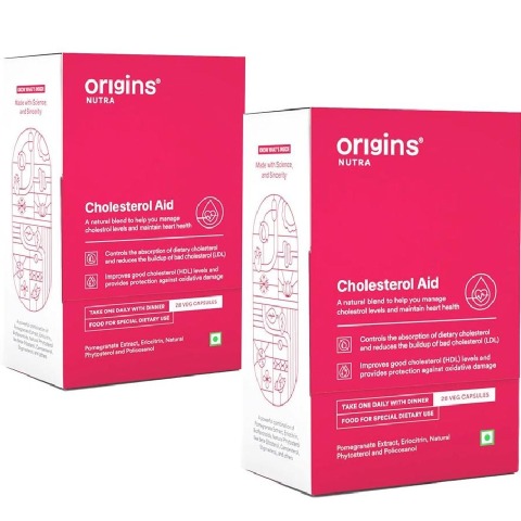 1 - Origins Nutra Cholesterol Aid (Pack of 2), 28 veggie capsule(s)