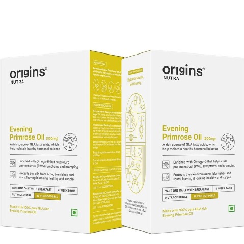 1 - Origins Nutra Evening Primrose Oil 500mg (Pack of 2),  28 softgels 