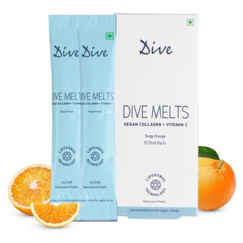 1 - Dive Melts Vegan Collagen + Vitamin C,  10 Piece(s)/Pack  Tangy Orange 