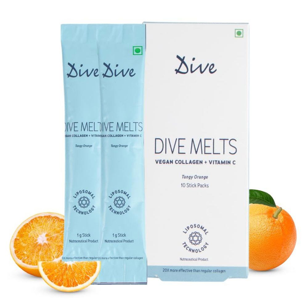 1 - Dive Melts Vegan Collagen + Vitamin C,  10 Piece(s)/Pack  Tangy Orange 