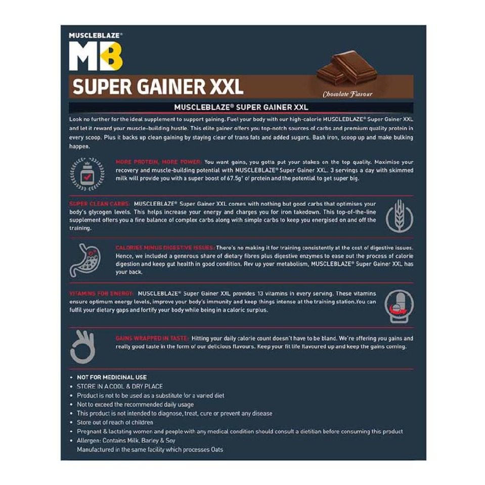 MuscleBlaze Super Gainer XXL Weight Gainer