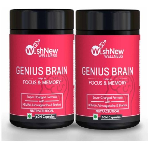1 - WishNew Wellness Genius Brain,  120 capsules 