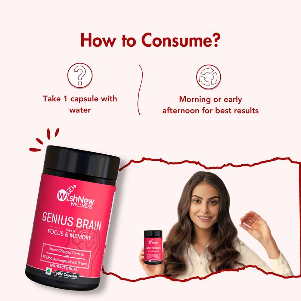 7 - WishNew Wellness Genius Brain,  120 capsules 