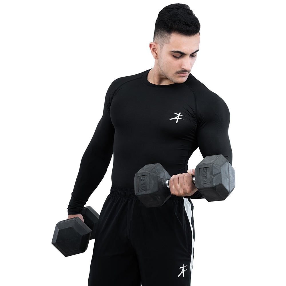 7 - Athflex Men's Full Sleeve Edge Compression T-Shirt,  Medium  Black 