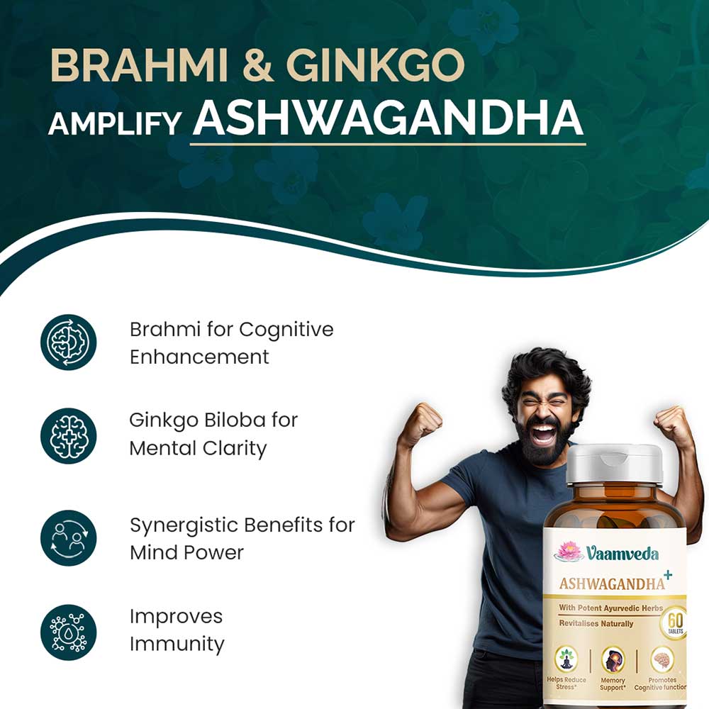 5 - Vaamveda Shilajit 60 Capsules & Ashwagandha+ 60 Tablets Combo,  2 Piece(s)/Pack 
