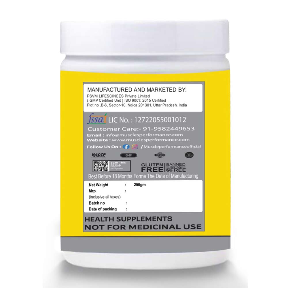 2 - Muscle Performance Creatine Monohydrate,  Unflavoured  0.55 lb 