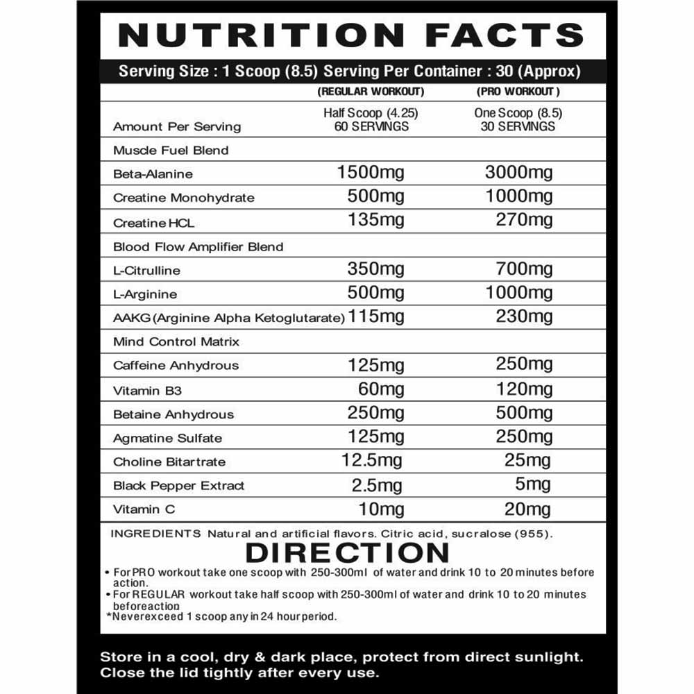 Muscle Performance Storm Pre Workout,  0.55 lb  Fruit Punch with Steel Shaker 