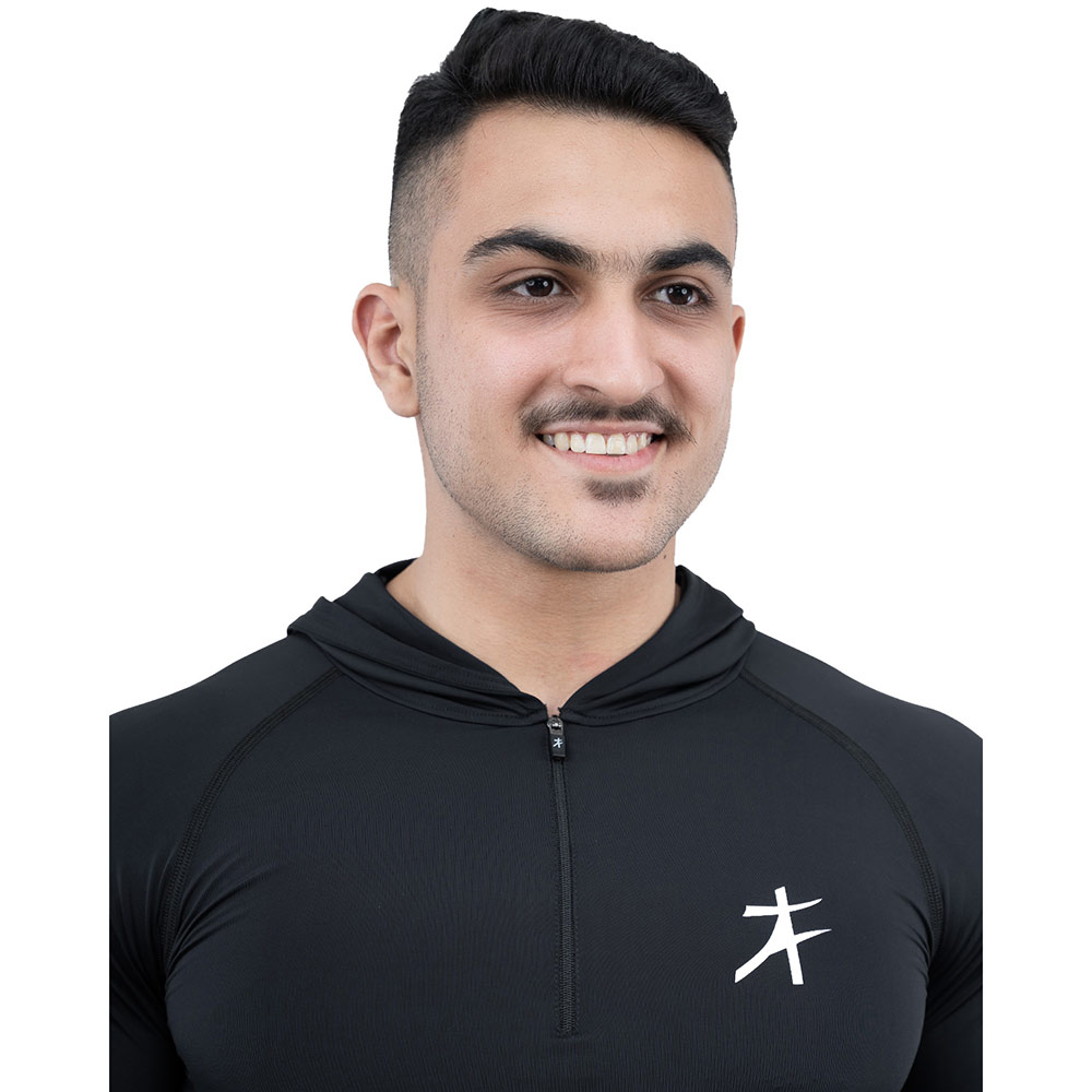 6 - Athflex Men's Performance Assassin Compression Hoodie,  Black  Medium 