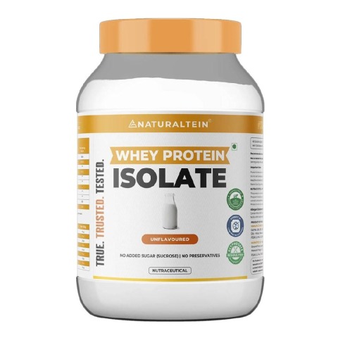1 - NATURALTEIN Whey Protein Isolate, 2.2 lb Unflavoured