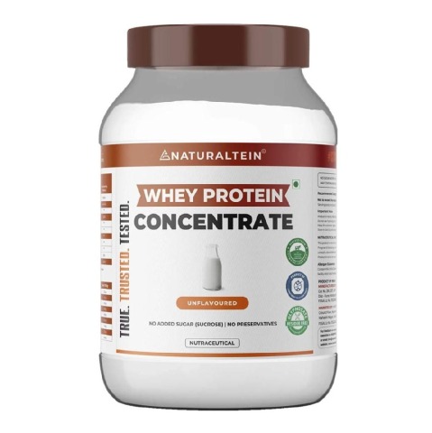 1 - NATURALTEIN Whey Protein Concentrate, 2.2 lb Unflavoured
