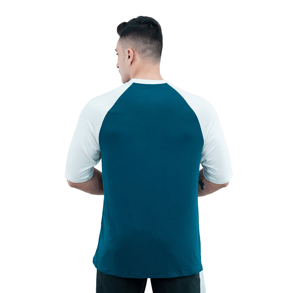 4 - Athflex Men's 90's Oversized Raglan T-Shirt,  Large  Royal Blue 
