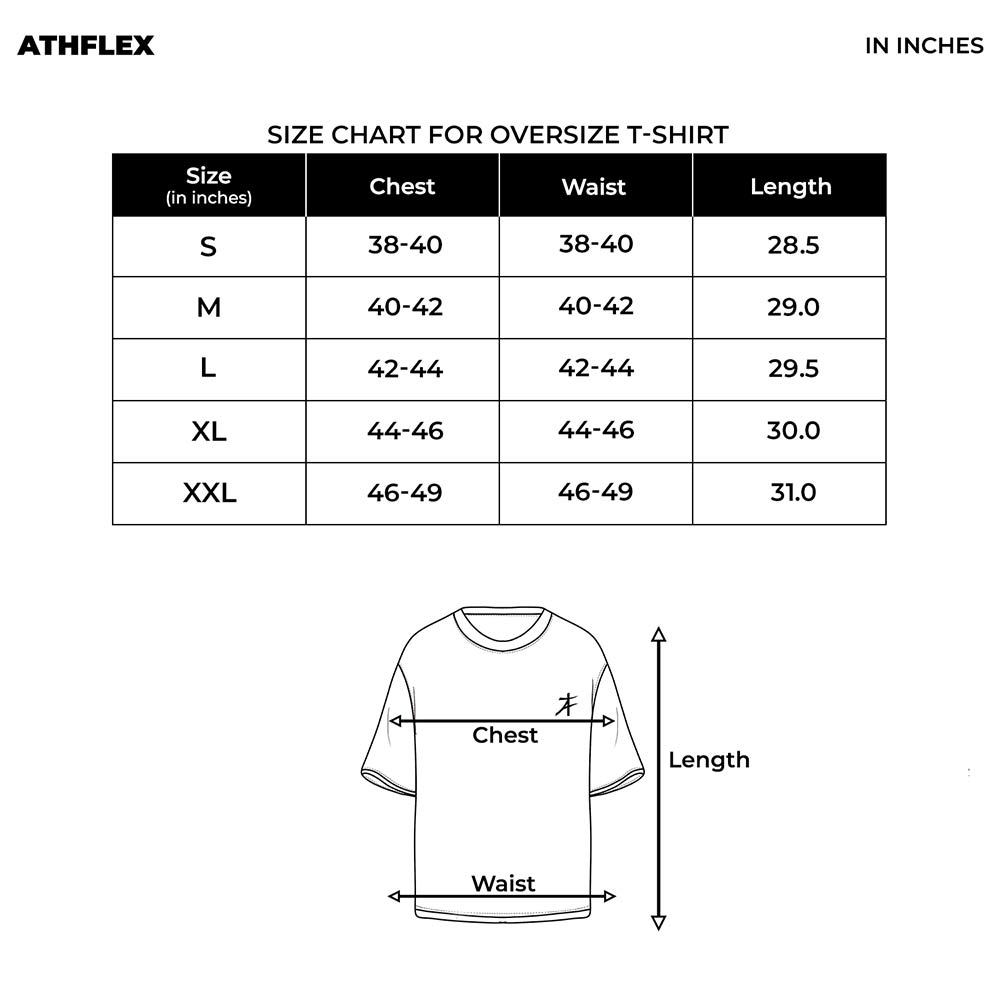 7 - Athflex Men's Premium Training Oversize Half-Sleeve T-Shirt,  Large  White 