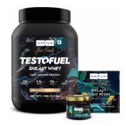 Kapiva Testofuel Shilajit Whey 2.2lb & Shilait Gold Resin 20g Combo- 2 Piece(s)/Pack Belgian Chocolate