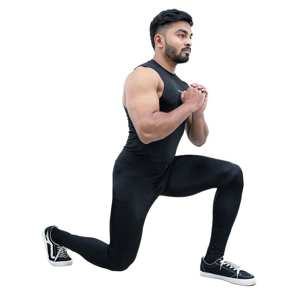 8 - Athflex Men's Ultra-Comfort Body-Fit Compression Leggings,  Black  XXL 