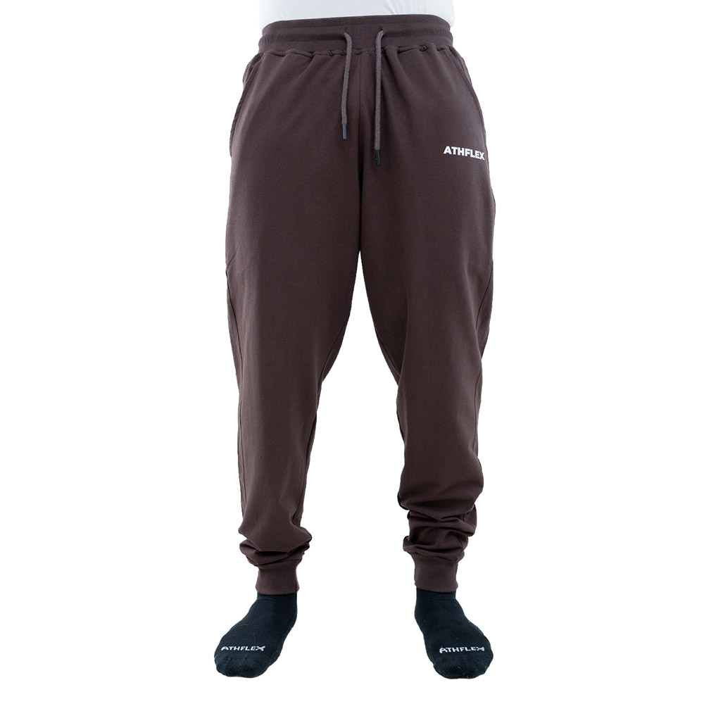 2 - Athflex Men's Regular Fit Essential Joggers,  Brown  Medium 