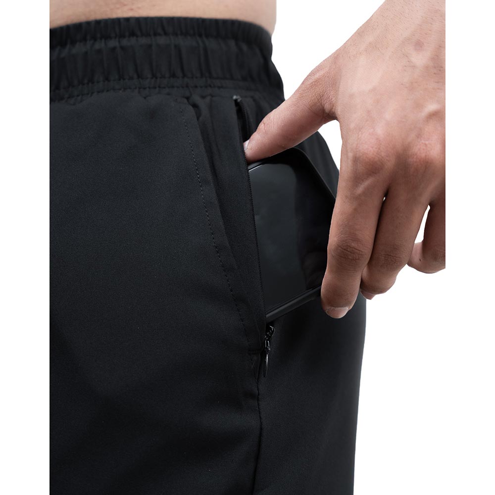 7 - Athflex Men's Nylon-Spandex Workout 2in1 Shorts,  Large  Black 