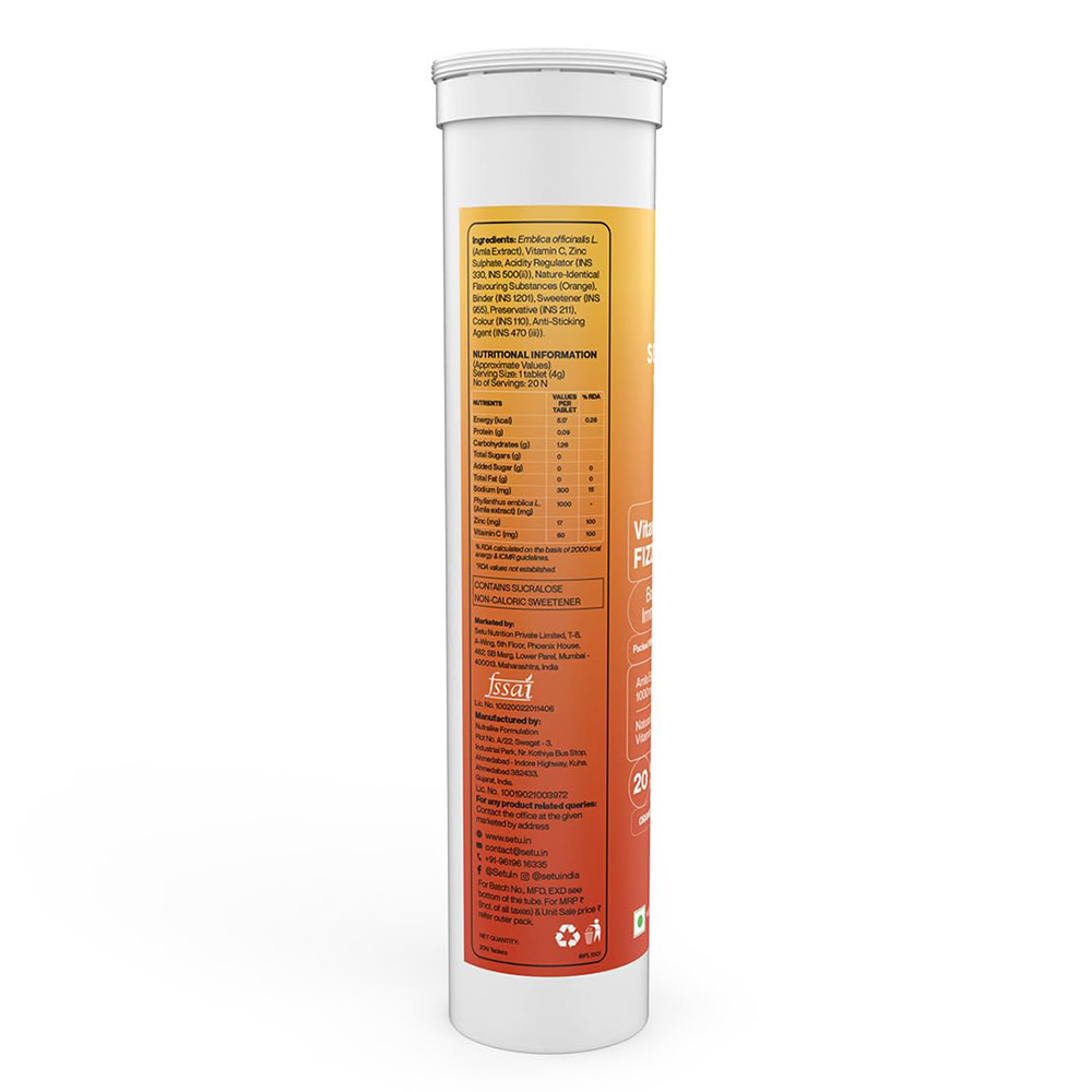 8 - Setu Vitamin C Fizz Amla Extract,  20 tablet(s)  Orange (Pack of 4) 
