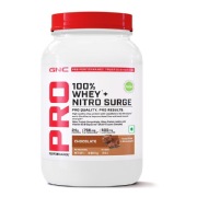 GNC Pro Performance 100% Whey + Nitro Surge- 2 lb Chocolate
