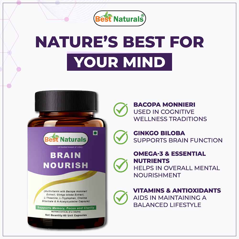 2 - Best Naturals Brain Nourish,  60 capsules 