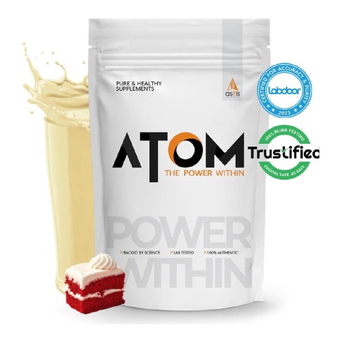 1 - AS-IT-IS Nutrition ATOM Whey Protein with Enzymes,  2.2 lb  Classic Red Velvet 