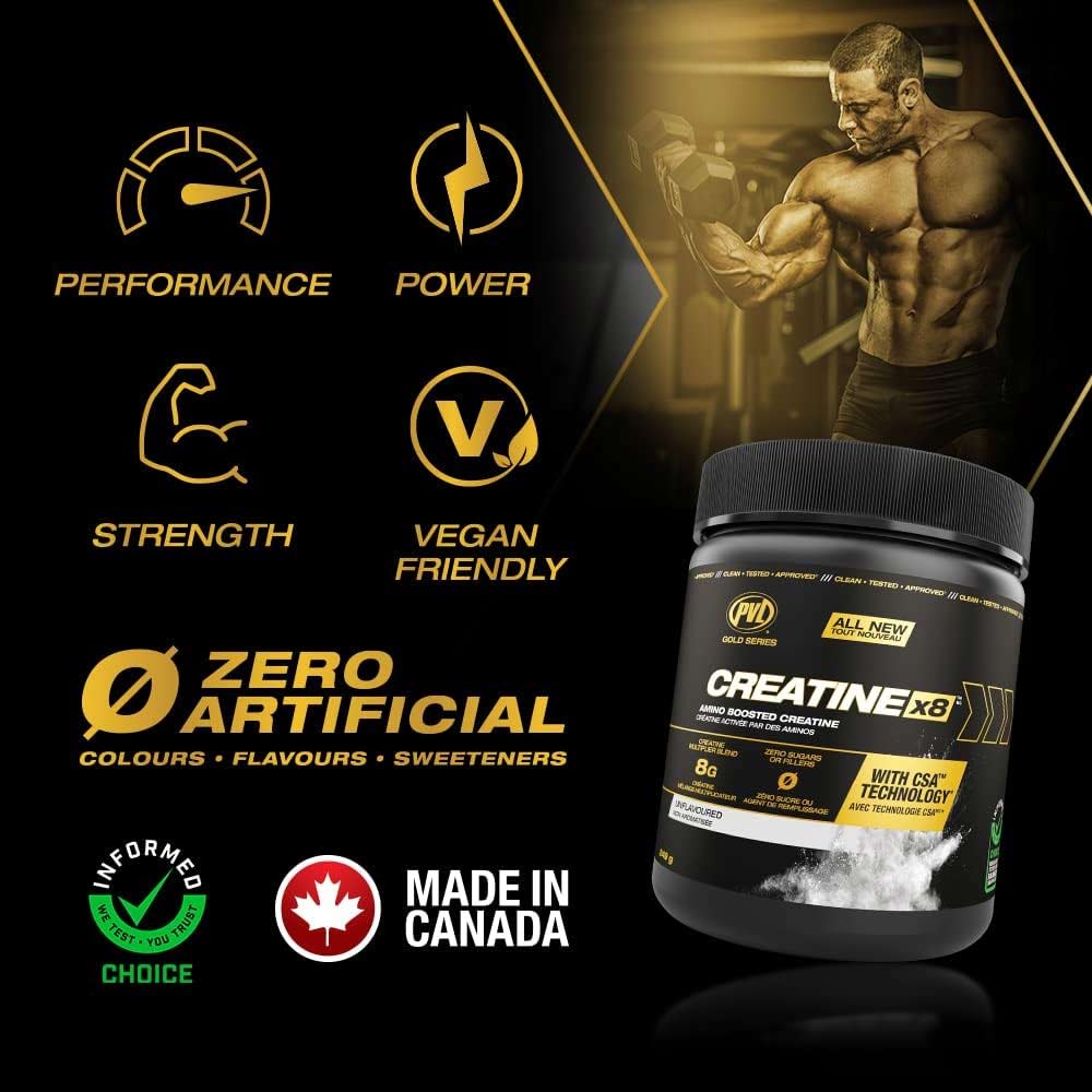 3 - PVL Creatine X8,  Unflavoured  0.55 lb 